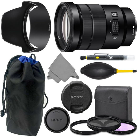 Sony SELP1650 16-50mm OSS Lens: Sony E PZ 16-50mm f/3.5-5.6 OSS Lens International Version 1 Year AOM Warranty + AOM Pro Starter Bundle Kit Combo Black 